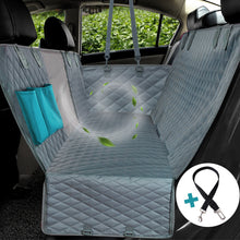 將圖片載入圖庫檢視器 Dog Car Seat Cover View Mesh Waterproof Pet Carrier Car Rear Back Seat Mat Hammock Cushion Protector With Zipper And Pockets