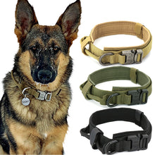 將圖片載入圖庫檢視器 Dog Collar Adjustable Military Tactical Pets Dog Collars Leash Control Handle Training Pet Cat Dog Collar For Small Large Dogs