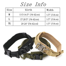 將圖片載入圖庫檢視器 Dog Collar Adjustable Military Tactical Pets Dog Collars Leash Control Handle Training Pet Cat Dog Collar For Small Large Dogs