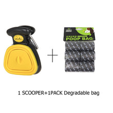 將圖片載入圖庫檢視器 Dog Pet Travel Foldable Pooper Scooper With 1 Roll Decomposable bags Poop Scoop Clean Pick Up Excreta Cleaner Epacket Shipping