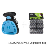 將圖片載入圖庫檢視器 Dog Pet Travel Foldable Pooper Scooper With 1 Roll Decomposable bags Poop Scoop Clean Pick Up Excreta Cleaner Epacket Shipping