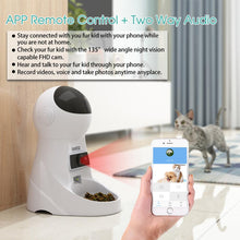 將圖片載入圖庫檢視器 Iseebiz 3L Automatic Pet Feeder With Voice Record Pets food Bowl For Medium Small Dog Cat LCD Screen Dispensers 4 times One Day