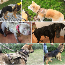 將圖片載入圖庫檢視器 Military Tactical Dog Harness German Shepherd Pet Dog Vest With Handle Nylon Bungee Dog Leash Harness For Small Large Dogs Puppy