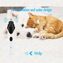 將圖片載入圖庫檢視器 Painless USB Charging Dog Nail Grinders Rechargeable Pet Nail Clippers Quiet Electric Dog Cat Paws Nail Grooming Trimmer Tools