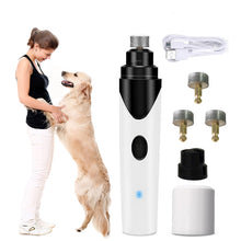 將圖片載入圖庫檢視器 Painless USB Charging Dog Nail Grinders Rechargeable Pet Nail Clippers Quiet Electric Dog Cat Paws Nail Grooming Trimmer Tools