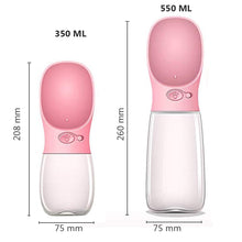 將圖片載入圖庫檢視器 Pet Dog Water Bottle Portable Drinking water feeder for Dogs Outdoor Travel Water Bottle Dogs Water Bowl Pet Supplies