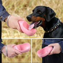將圖片載入圖庫檢視器 Pet Dog Water Bottle Portable Drinking water feeder for Dogs Outdoor Travel Water Bottle Dogs Water Bowl Pet Supplies