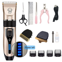 將圖片載入圖庫檢視器 Rechargeable Professional Hair Clipper (Pet/Cat/Dog/Rabbit) Hair Trimmer Dog Hair Clipper Grooming Shaver Set Pets Haircut Tool