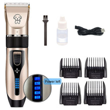 將圖片載入圖庫檢視器 Rechargeable Professional Hair Clipper (Pet/Cat/Dog/Rabbit) Hair Trimmer Dog Hair Clipper Grooming Shaver Set Pets Haircut Tool