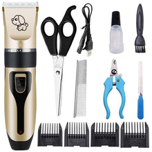 將圖片載入圖庫檢視器 Rechargeable Professional Hair Clipper (Pet/Cat/Dog/Rabbit) Hair Trimmer Dog Hair Clipper Grooming Shaver Set Pets Haircut Tool