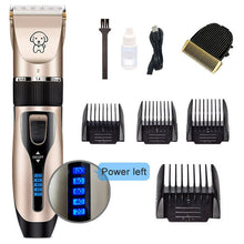 將圖片載入圖庫檢視器 Rechargeable Professional Hair Clipper (Pet/Cat/Dog/Rabbit) Hair Trimmer Dog Hair Clipper Grooming Shaver Set Pets Haircut Tool