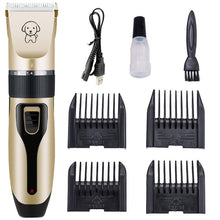 將圖片載入圖庫檢視器 Rechargeable Professional Hair Clipper (Pet/Cat/Dog/Rabbit) Hair Trimmer Dog Hair Clipper Grooming Shaver Set Pets Haircut Tool