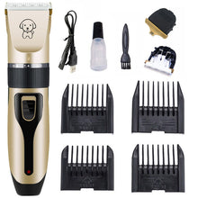將圖片載入圖庫檢視器 Rechargeable Professional Hair Clipper (Pet/Cat/Dog/Rabbit) Hair Trimmer Dog Hair Clipper Grooming Shaver Set Pets Haircut Tool