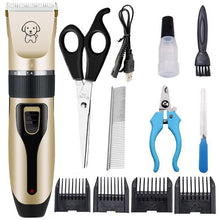 將圖片載入圖庫檢視器 Rechargeable Professional Hair Clipper (Pet/Cat/Dog/Rabbit) Hair Trimmer Dog Hair Clipper Grooming Shaver Set Pets Haircut Tool