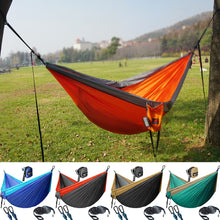 將圖片載入圖庫檢視器 Upgrade Camping Hammock Outdoor Tourist Hanging Hammocks Portable Parachute Nylon Hiking Hammock For Backpacking Travel