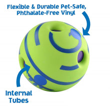 將圖片載入圖庫檢視器 Dog Toy Fun Giggle Sounds Ball Pet Cat Dog Toys Silicon Jumping Interactive Toy Training Ball For Small Large Dogs
