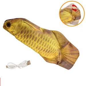 Electric Cat Toy Fish USB Charger Interactive Realistic Pet Cats Chew Bite Toys Catnip floppy Fish Cat toy Pet Supplies for Cats