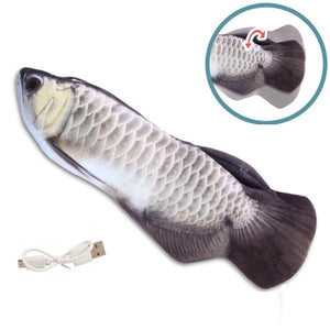 Electric Cat Toy Fish USB Charger Interactive Realistic Pet Cats Chew Bite Toys Catnip floppy Fish Cat toy Pet Supplies for Cats