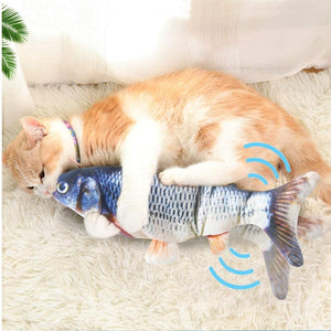 Electric Cat Toy Fish USB Charger Interactive Realistic Pet Cats Chew Bite Toys Catnip floppy Fish Cat toy Pet Supplies for Cats