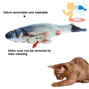 Electric Cat Toy Fish USB Charger Interactive Realistic Pet Cats Chew Bite Toys Catnip floppy Fish Cat toy Pet Supplies for Cats