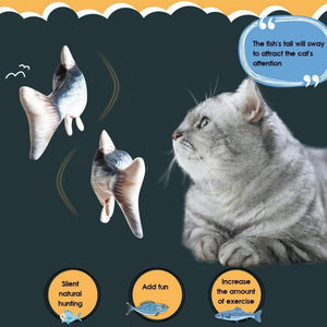 Electric Cat Toy Fish USB Charger Interactive Realistic Pet Cats Chew Bite Toys Catnip floppy Fish Cat toy Pet Supplies for Cats