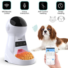 將圖片載入圖庫檢視器 Iseebiz 3L Automatic Pet Feeder With Voice Record Pets food Bowl For Medium Small Dog Cat LCD Screen Dispensers 4 times One Day
