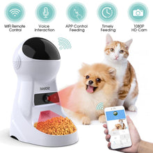 將圖片載入圖庫檢視器 Iseebiz 3L Automatic Pet Feeder With Voice Record Pets food Bowl For Medium Small Dog Cat LCD Screen Dispensers 4 times One Day
