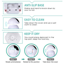 將圖片載入圖庫檢視器 Iseebiz 3L Automatic Pet Feeder With Voice Record Pets food Bowl For Medium Small Dog Cat LCD Screen Dispensers 4 times One Day
