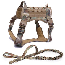 將圖片載入圖庫檢視器 Military Tactical Dog Harness German Shepherd Pet Dog Vest With Handle Nylon Bungee Dog Leash Harness For Small Large Dogs Puppy
