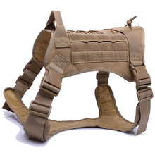 將圖片載入圖庫檢視器 Military Tactical Dog Harness German Shepherd Pet Dog Vest With Handle Nylon Bungee Dog Leash Harness For Small Large Dogs Puppy
