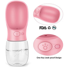 將圖片載入圖庫檢視器 Pet Dog Water Bottle Portable Drinking water feeder for Dogs Outdoor Travel Water Bottle Dogs Water Bowl Pet Supplies
