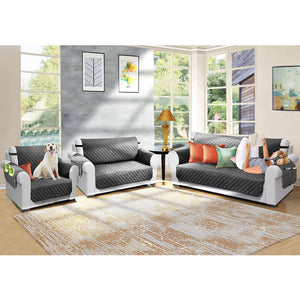 Sectional Sofa Couch Cover Pet Dog Kids Mat Stretch Elastic Recliner Sofa Cover Furniture Protector Water Resistance Anti-Slip