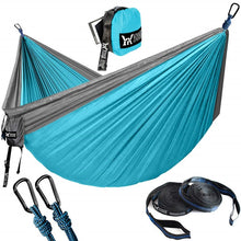 將圖片載入圖庫檢視器 Upgrade Camping Hammock Outdoor Tourist Hanging Hammocks Portable Parachute Nylon Hiking Hammock For Backpacking Travel
